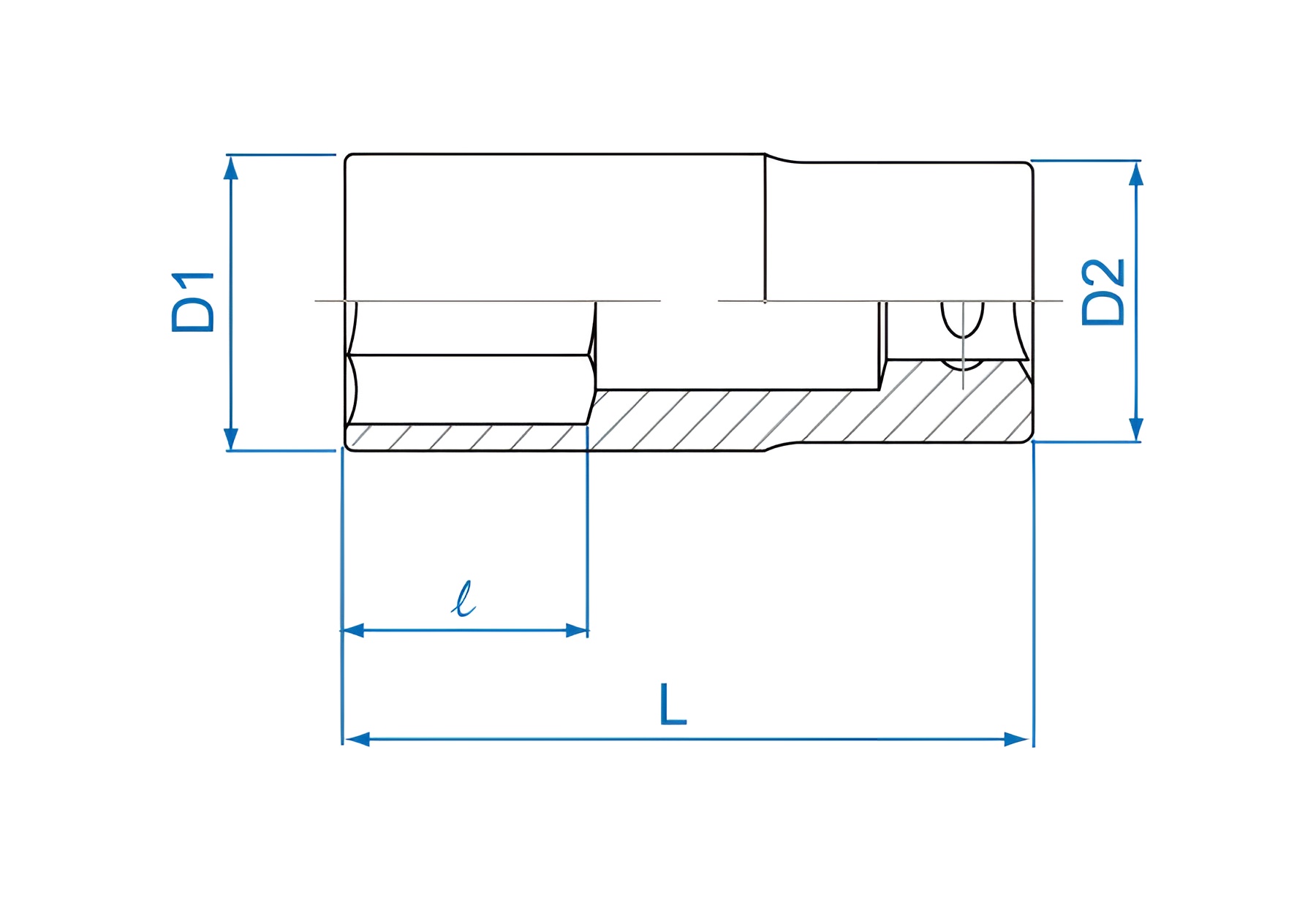 Hình ảnh 1 của mặt hàng Tube Kingtony 1/2" dài 5/16" 423510S