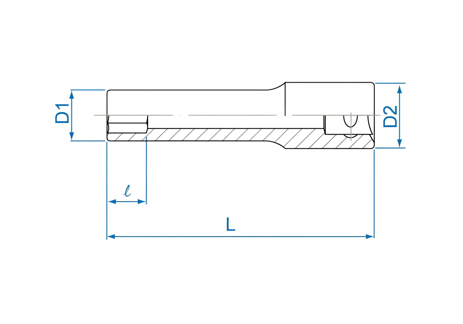 Hình ảnh 1 của mặt hàng Đầu tuýp lục giác 1/2"-12mm dài 90mm kingtony 424512M