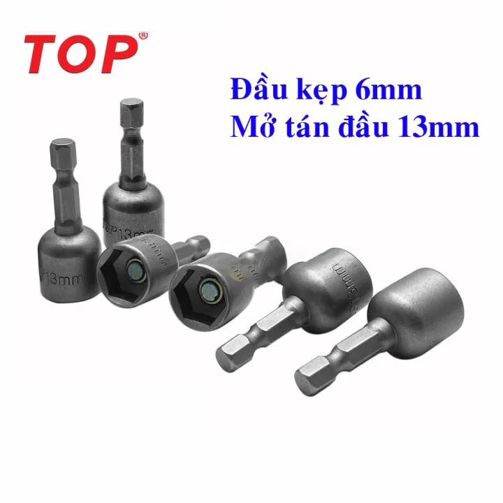 Hình ảnh 7 của mặt hàng Vỉ 6 đầu siết tôn ngắn 13mm TOP