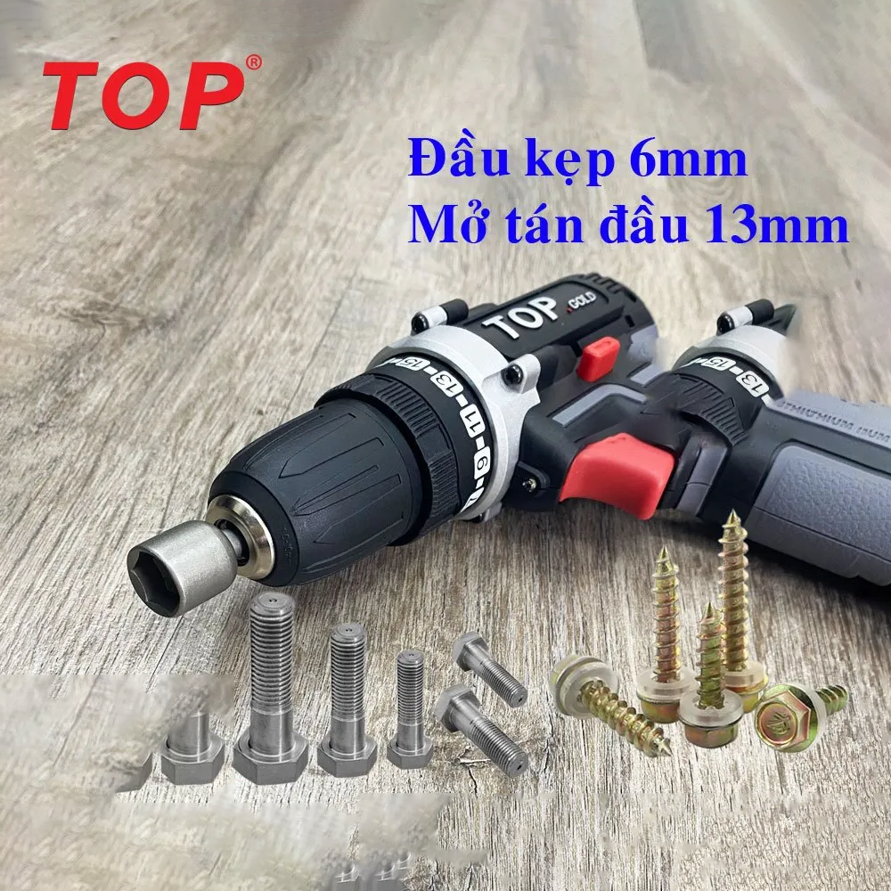 Hình ảnh 8 của mặt hàng Vỉ 6 đầu siết tôn ngắn 13mm TOP