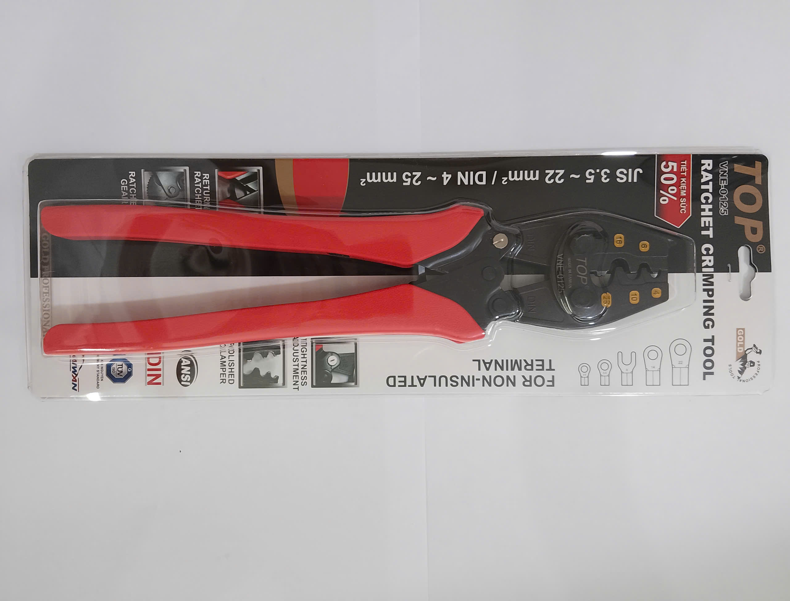 Hình ảnh 18 của mặt hàng Kìm bấm cote nhanh trợ lực 4-25 mm² TOP