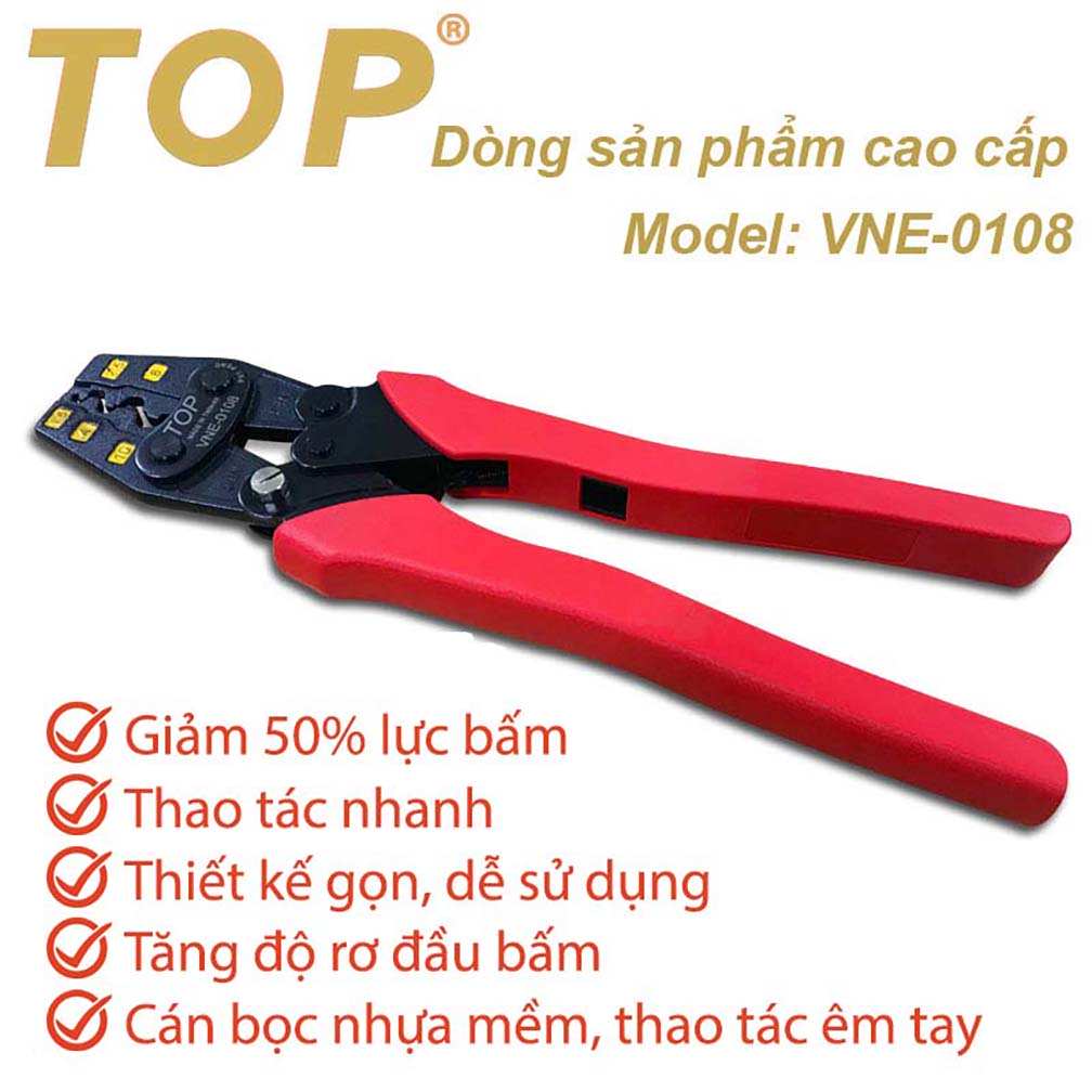 Hình ảnh 1 của mặt hàng Kìm bấm cote nhanh trợ lực 1.5-10 mm² TOP