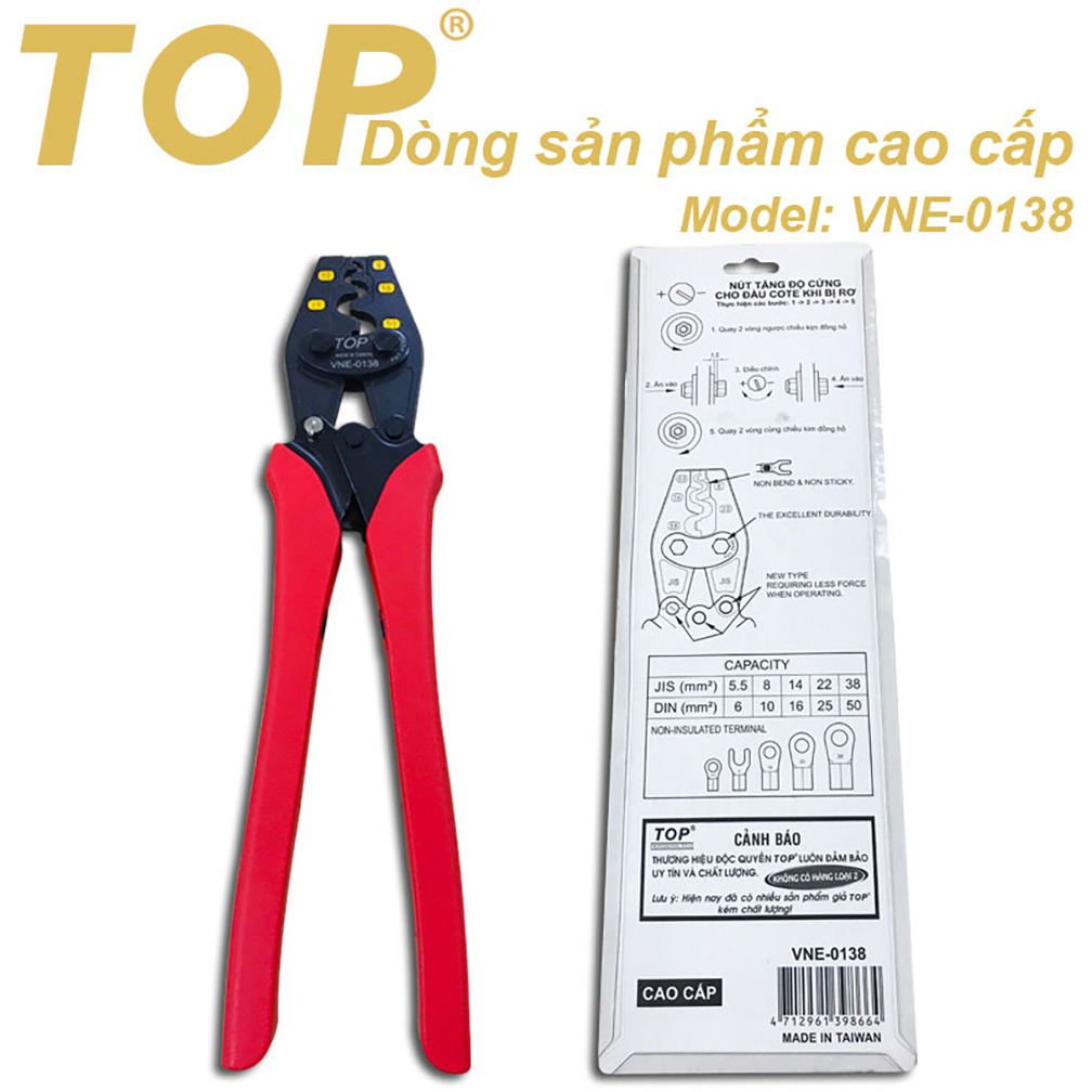 Hình ảnh 6 của mặt hàng Kìm bấm cote nhanh trợ lực 6-50 mm² TOP