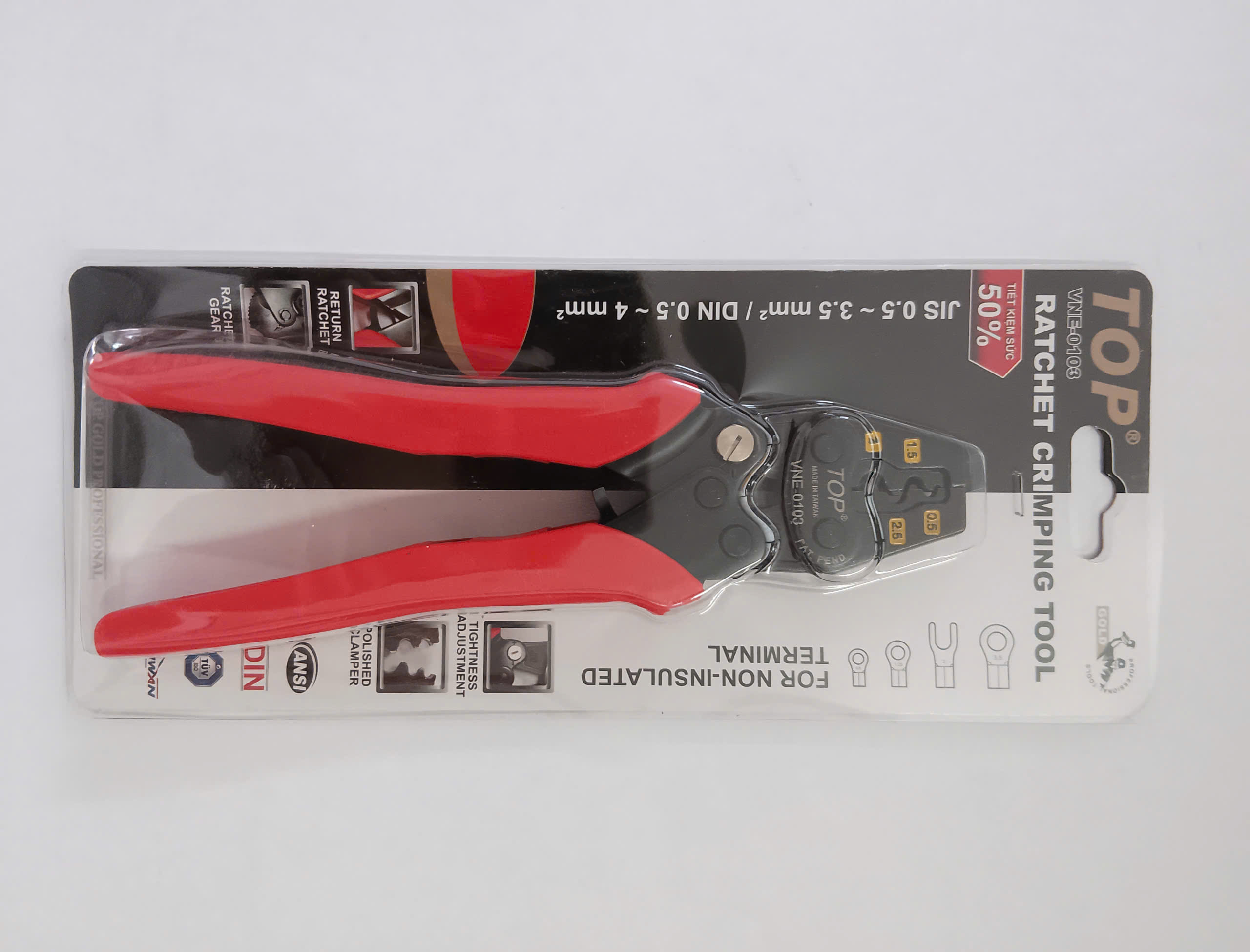 Hình ảnh 11 của mặt hàng Kìm bấm cote nhanh trợ lực số 03 TOP (0.5-4 mm²)