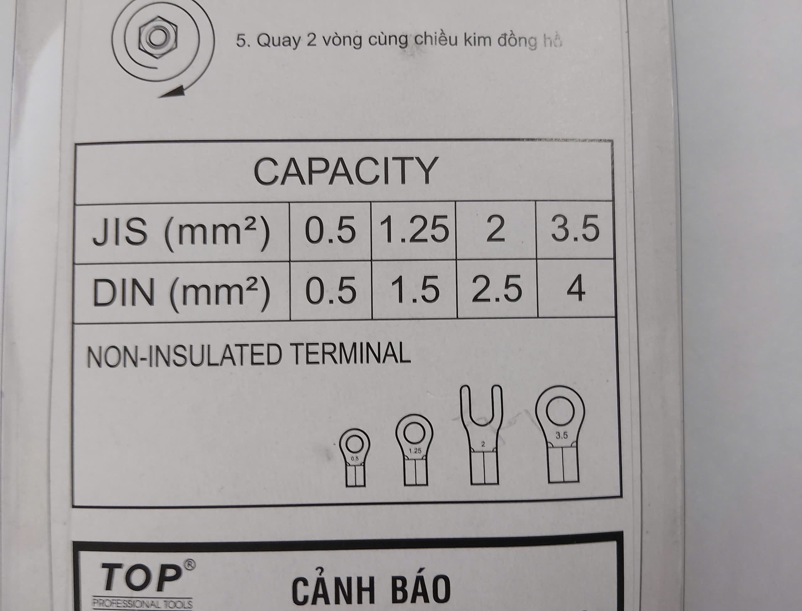 Hình ảnh 19 của mặt hàng Kìm bấm cote nhanh trợ lực số 03 TOP (0.5-4 mm²)