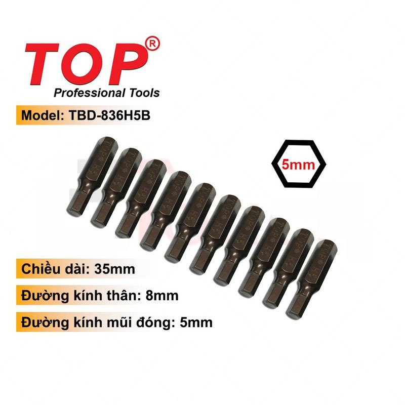 Hình ảnh 4 của mặt hàng Mũi đóng lục giác 5mm TOP