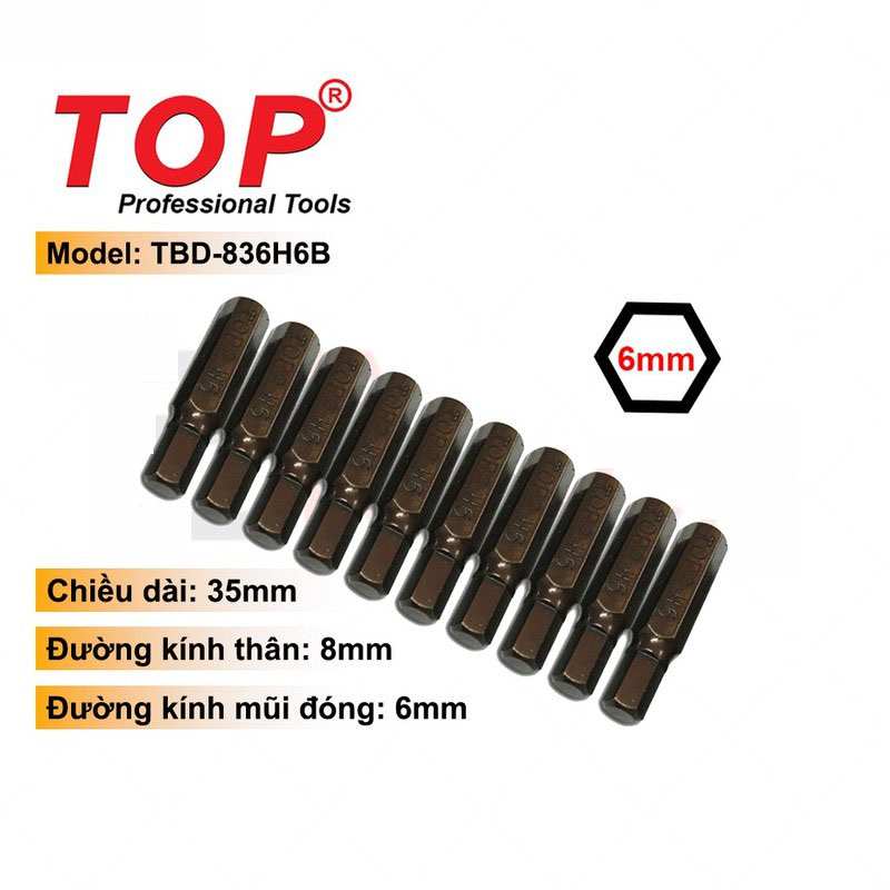 Hình ảnh 15 của mặt hàng Mũi đóng lục giác 6mm TOP