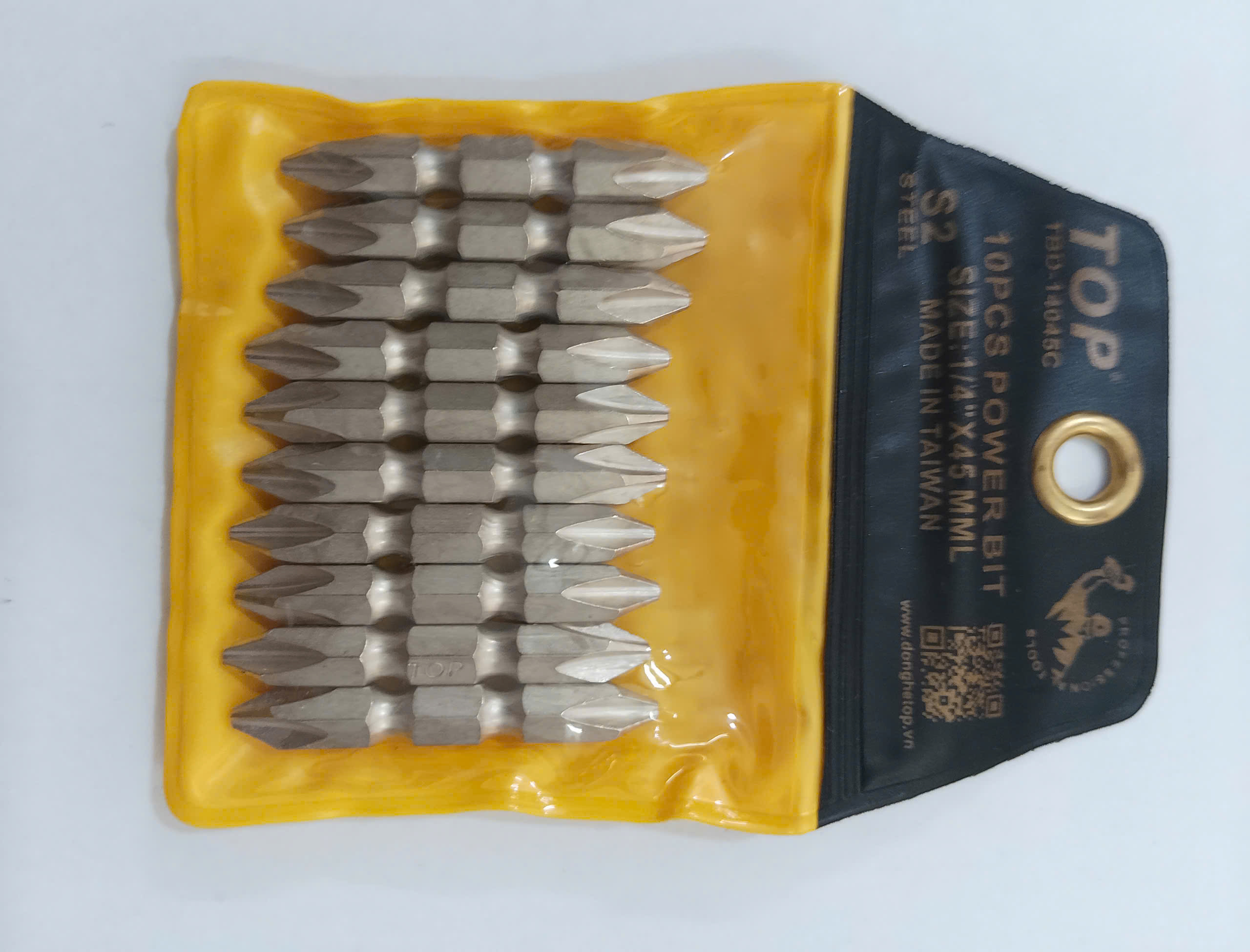 Hình ảnh 5 của mặt hàng Mũi vít 2 đầu PH2 trắng ngắn dài 45mm TOP
