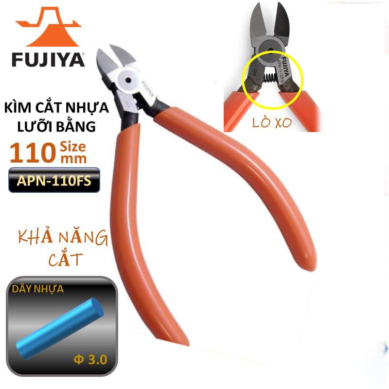 Hình ảnh 13 của mặt hàng Kìm cắt nhựa kỹ thuật lưỡi bằng 110mm Fujiya APN-110FS