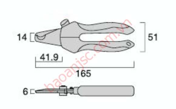 Hình ảnh 5 của mặt hàng Kéo cắt cáp 170mm Fujiya 610-170