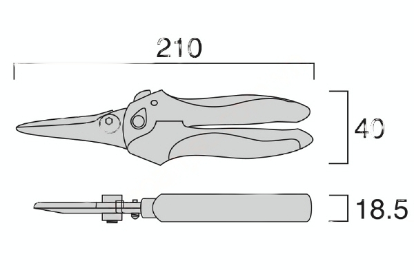 Hình ảnh 2 của mặt hàng Kéo kỹ thuật điện 210mm Fujiya FM06-210