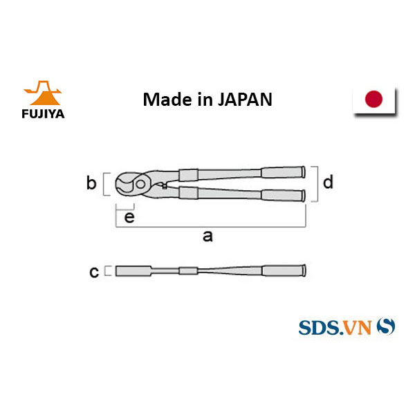 Hình ảnh 6 của mặt hàng Kìm cắt cáp hạng nặng 500mm Fujiya 600-500