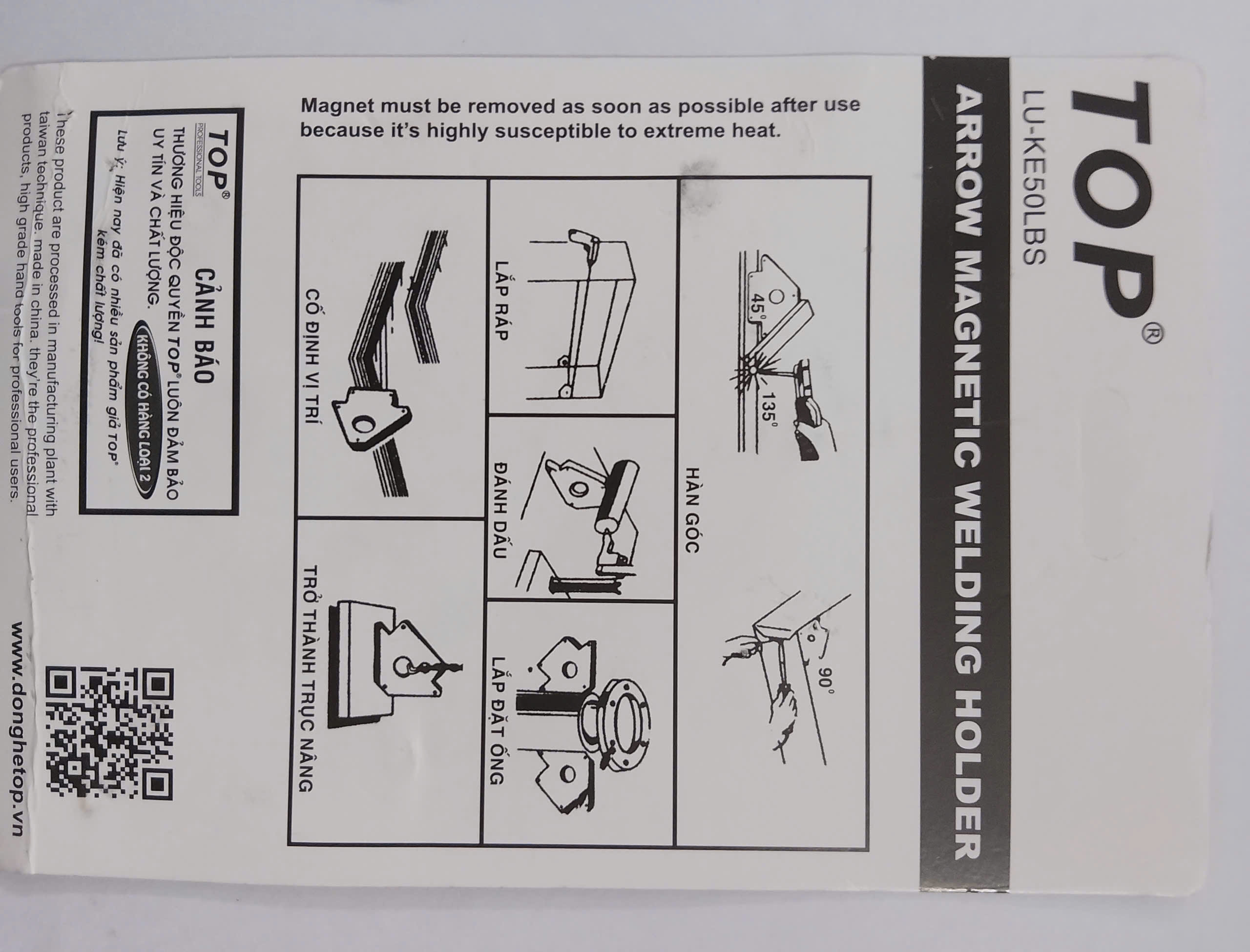 Hình ảnh 8 của mặt hàng Ke góc góc nam châm 50 lbs TOP (Trung)