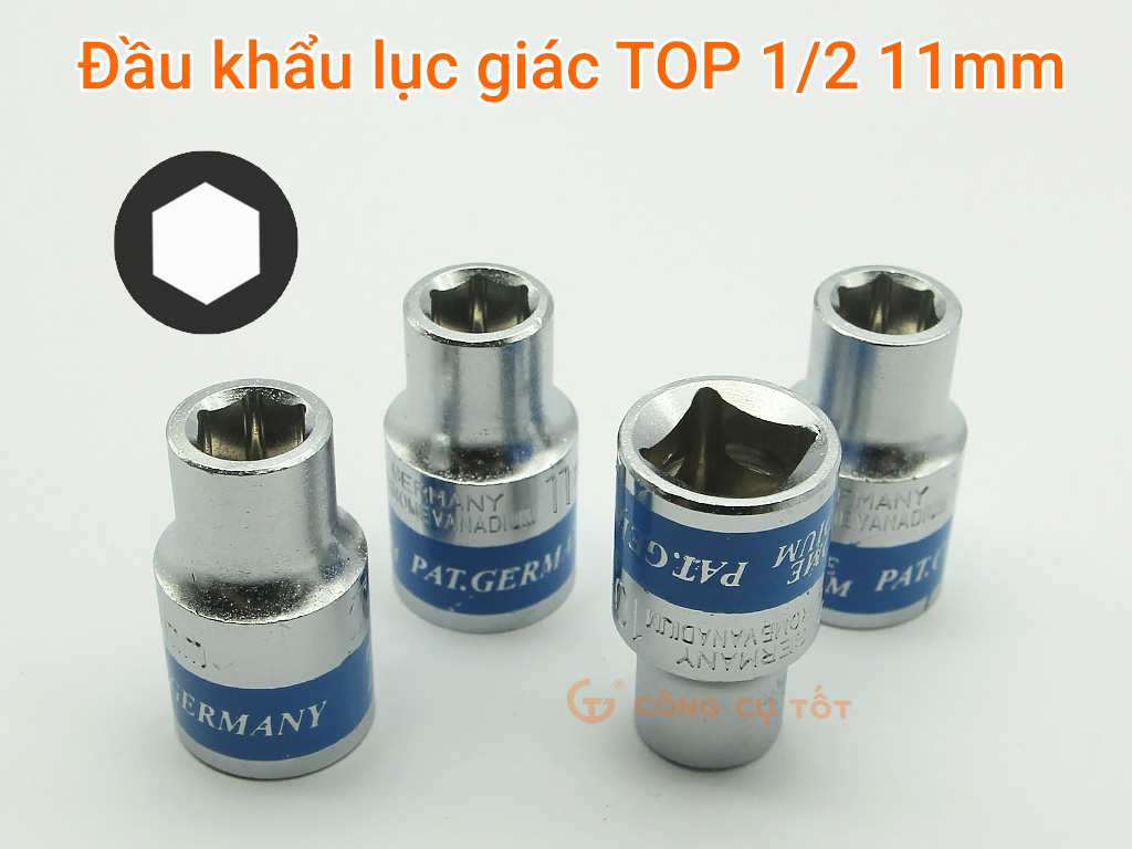 Hình ảnh 8 của mặt hàng Đầu tuýp lục giác Đức 1/2" 11mm TOP