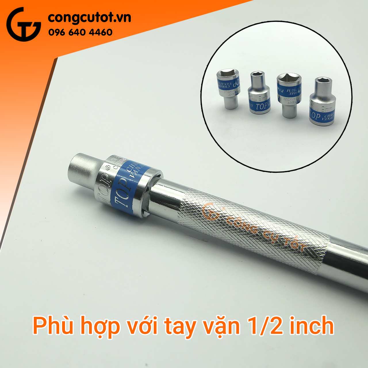 Hình ảnh 10 của mặt hàng Đầu tuýp lục giác Đức 1/2" 9mm TOP