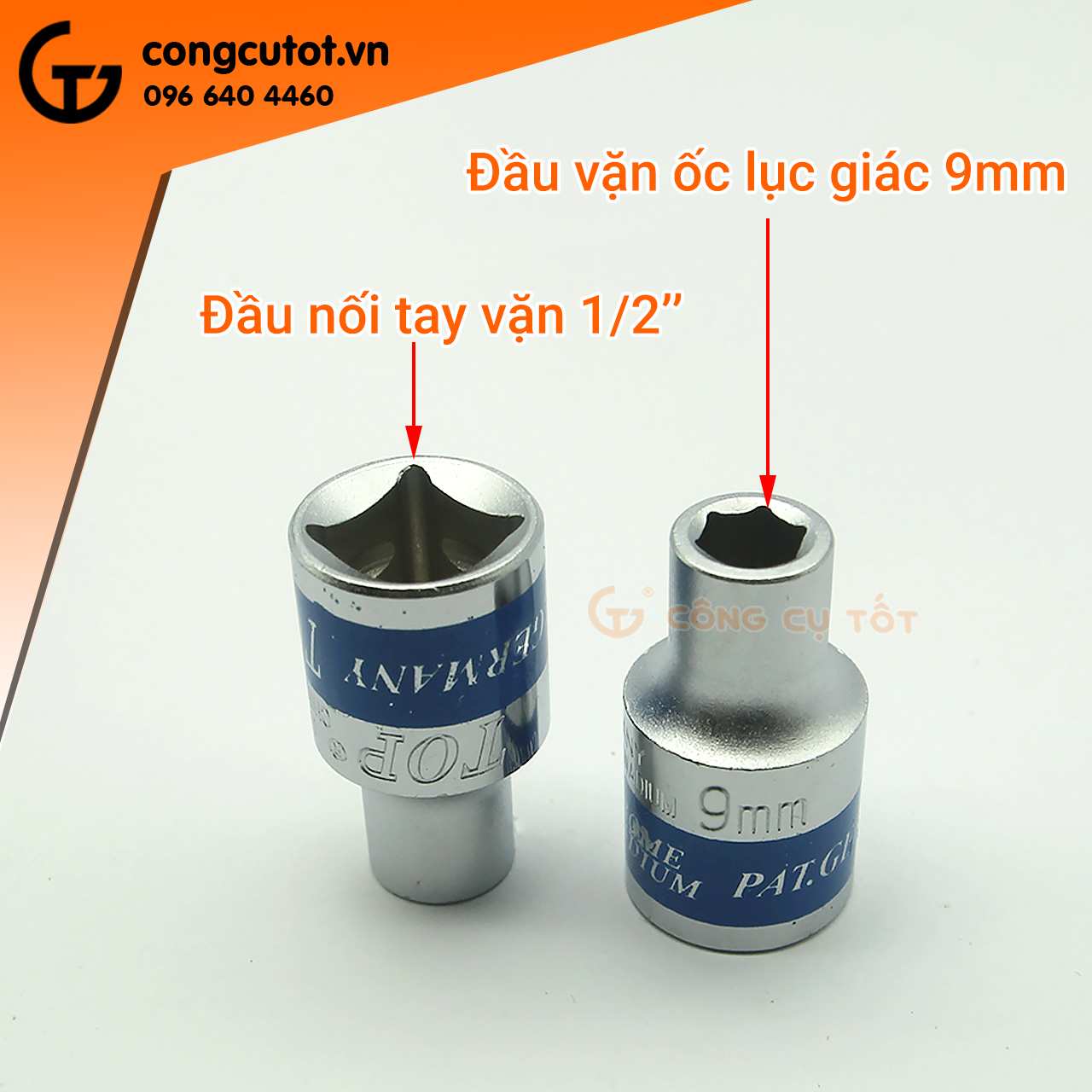 Hình ảnh 11 của mặt hàng Đầu tuýp lục giác Đức 1/2" 9mm TOP