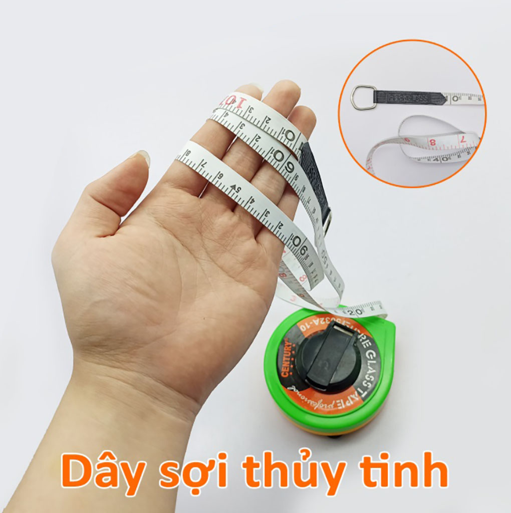 Hình ảnh 6 của mặt hàng Thước dây kéo sợi thủy tinh hộp cuộn giọt nước 20m Century