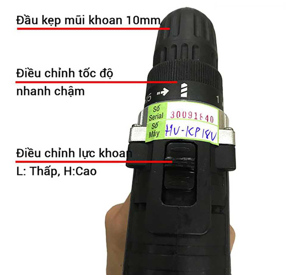 Hình ảnh 2 của mặt hàng Bộ khoan sạc pin 18V (2 tốc độ) Century