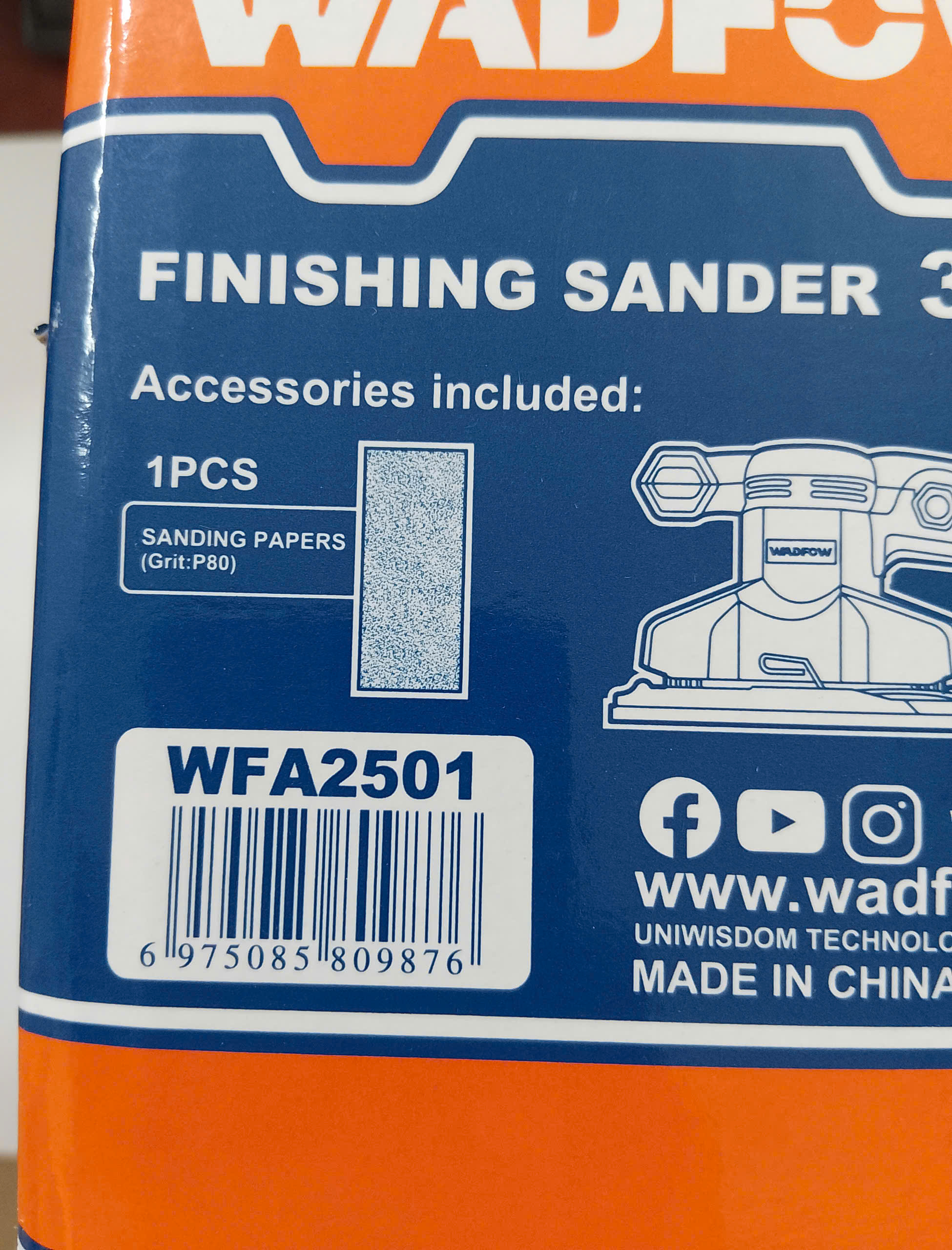 Hình ảnh 19 của mặt hàng Máy chà nhám 320W Wadfow WFA2501