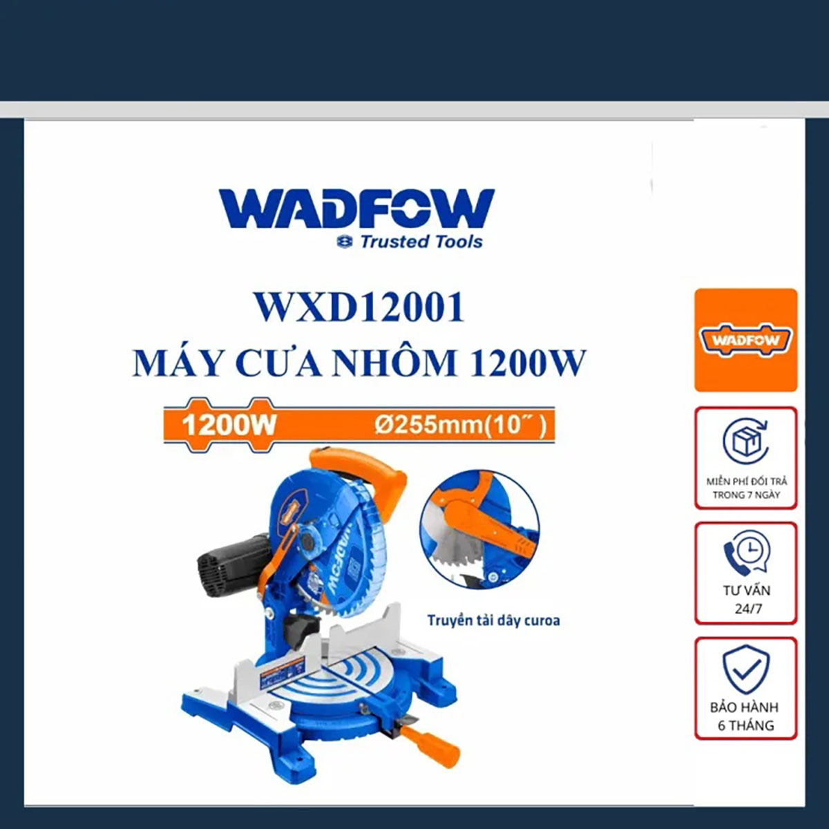 Hình ảnh 5 của mặt hàng Máy cưa nhôm 1200W Wadfow WXD12001