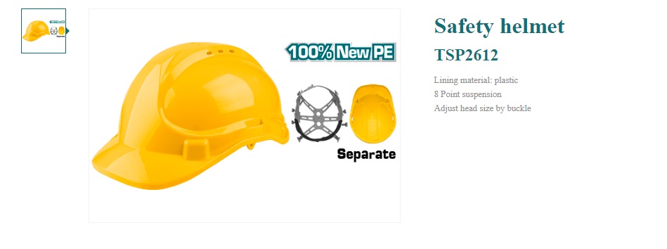 Hình ảnh 4 của mặt hàng Mũ nhựa bảo hộ lao động Total TSP2612