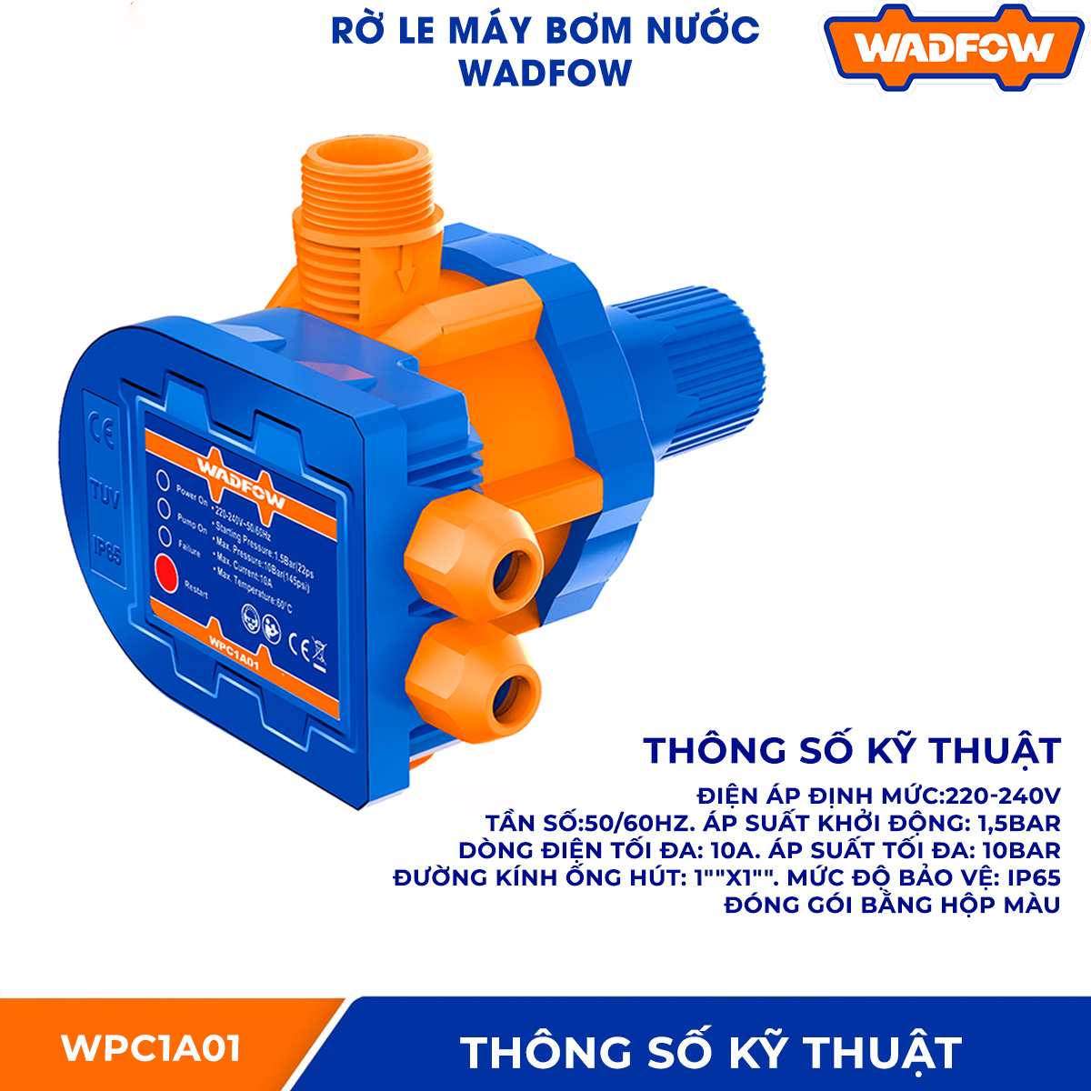 Hình ảnh 1 của mặt hàng Rờ le tự động bơm nước Wadfow WPC1A01