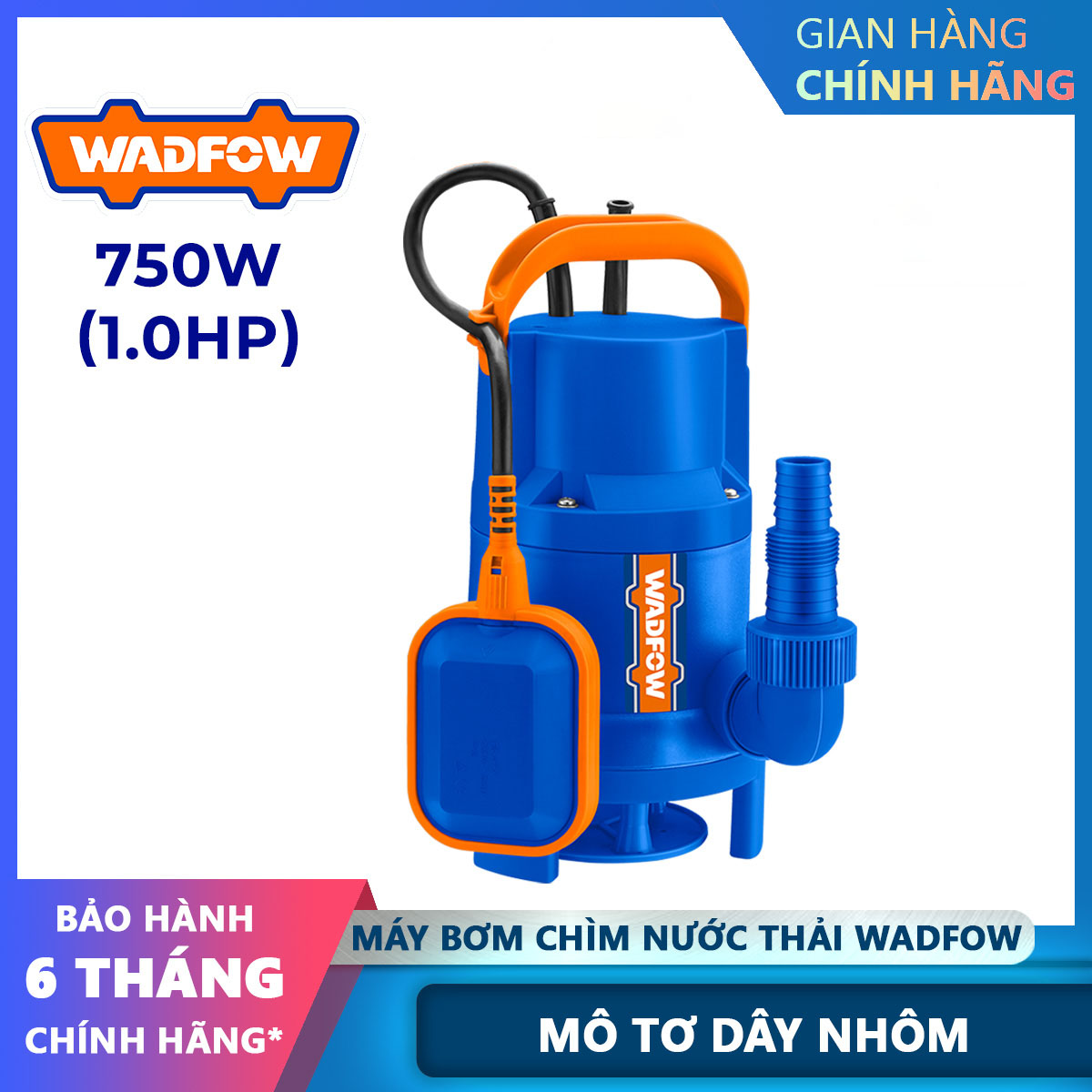 Hình ảnh 2 của mặt hàng Máy bơm chìm nước thải 750W(1HP) Wadfow WWPFW03