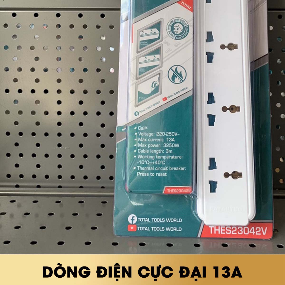 Hình ảnh 9 của mặt hàng Ổ cắm điện 3 chấu có cổng USB Total THES13041VSB