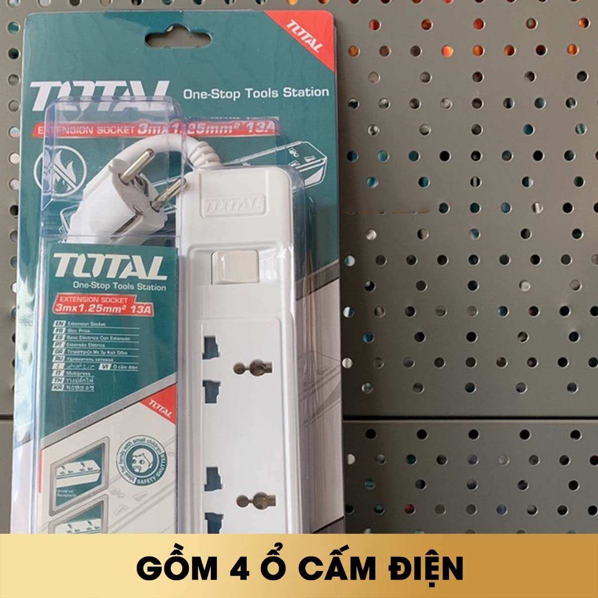 Hình ảnh 11 của mặt hàng Ổ cắm điện 3 chấu có cổng USB Total THES13041VSB