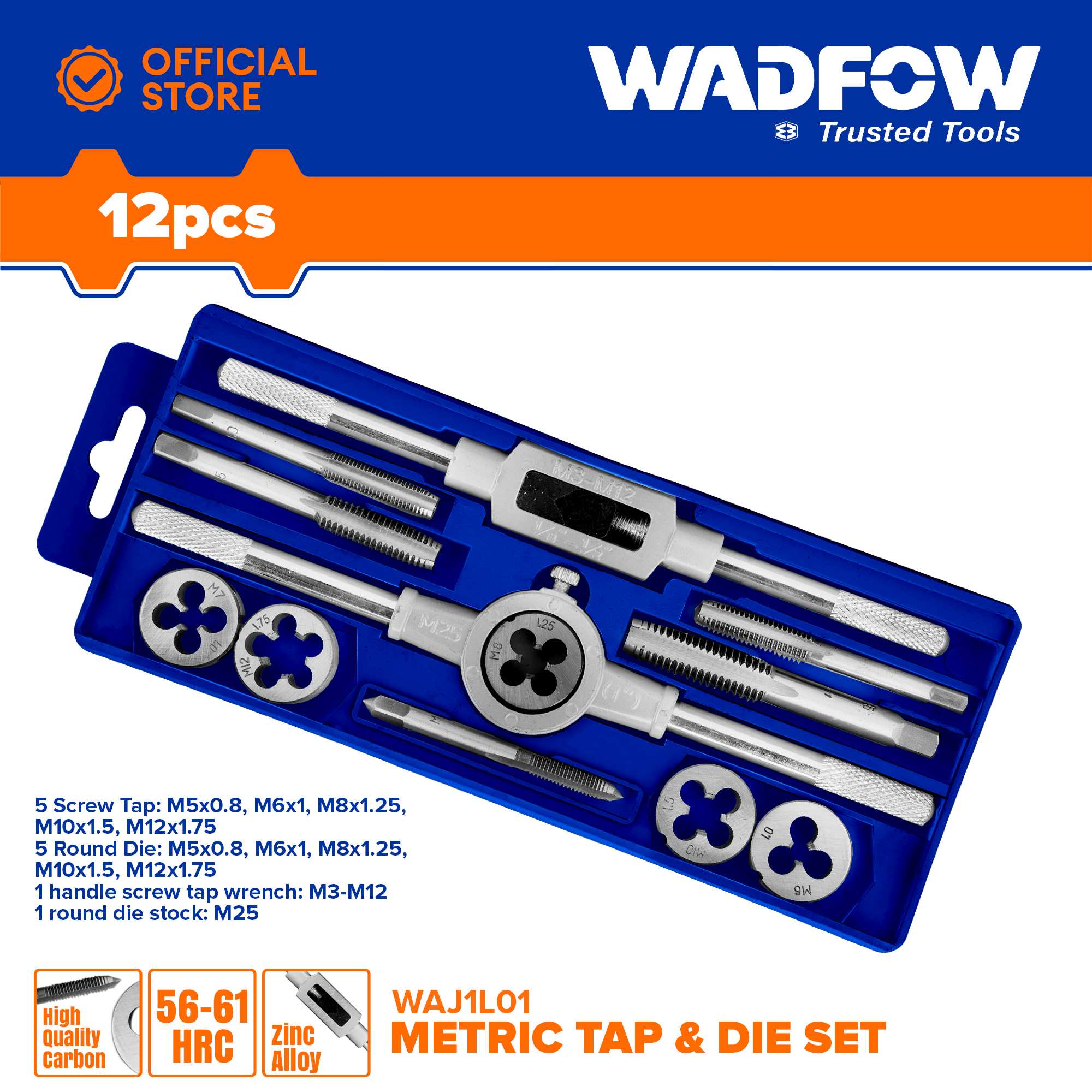 Hình ảnh 4 của mặt hàng Bộ taro ren 20 chi tiết Wadfow WAJ1L02
