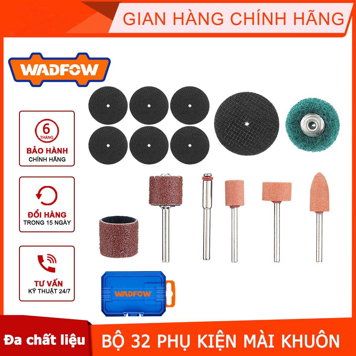 Hình ảnh 2 của mặt hàng Bộ 32 món phụ kiện mài mini Wadfow WRR5032