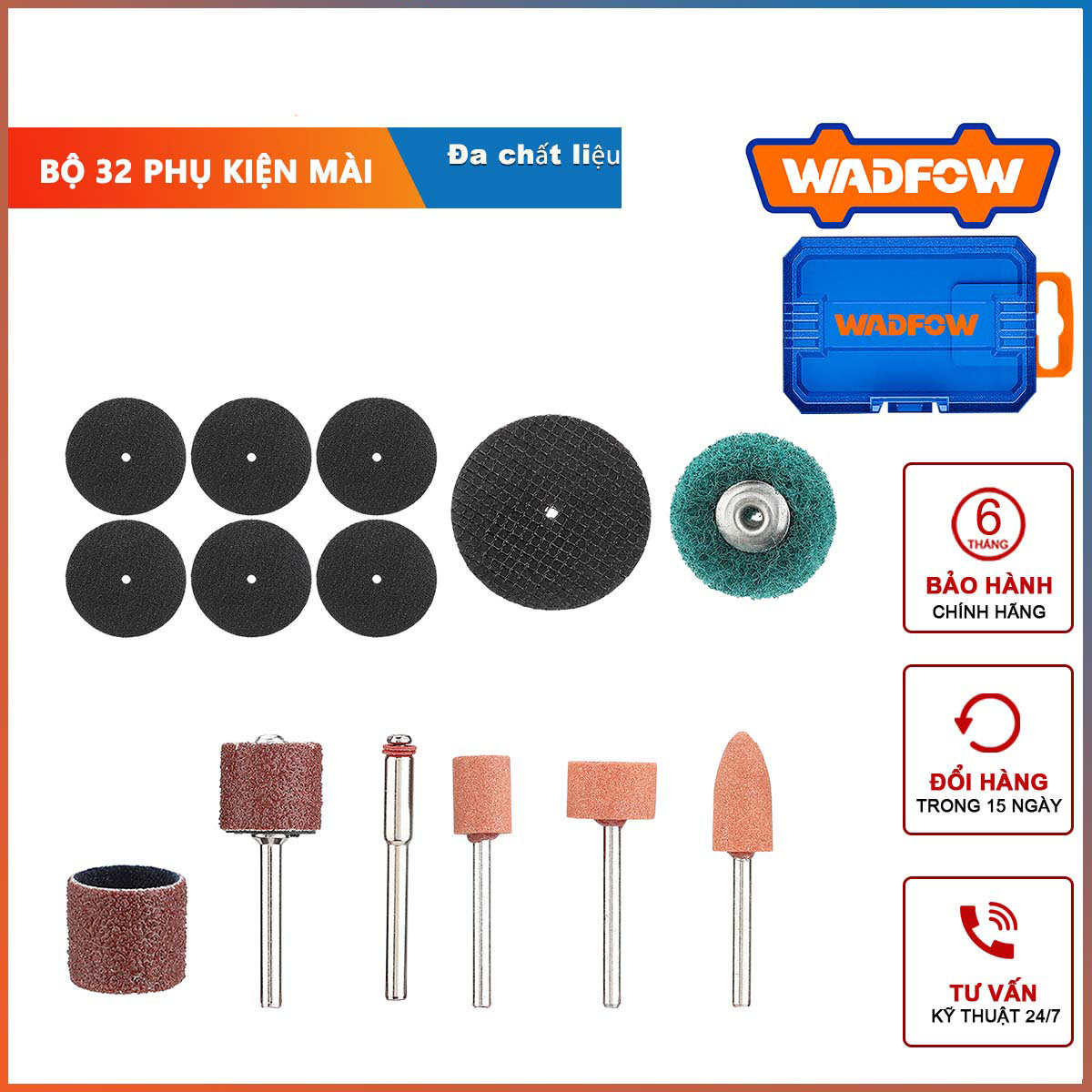 Hình ảnh 4 của mặt hàng Bộ 32 món phụ kiện mài mini Wadfow WRR5032