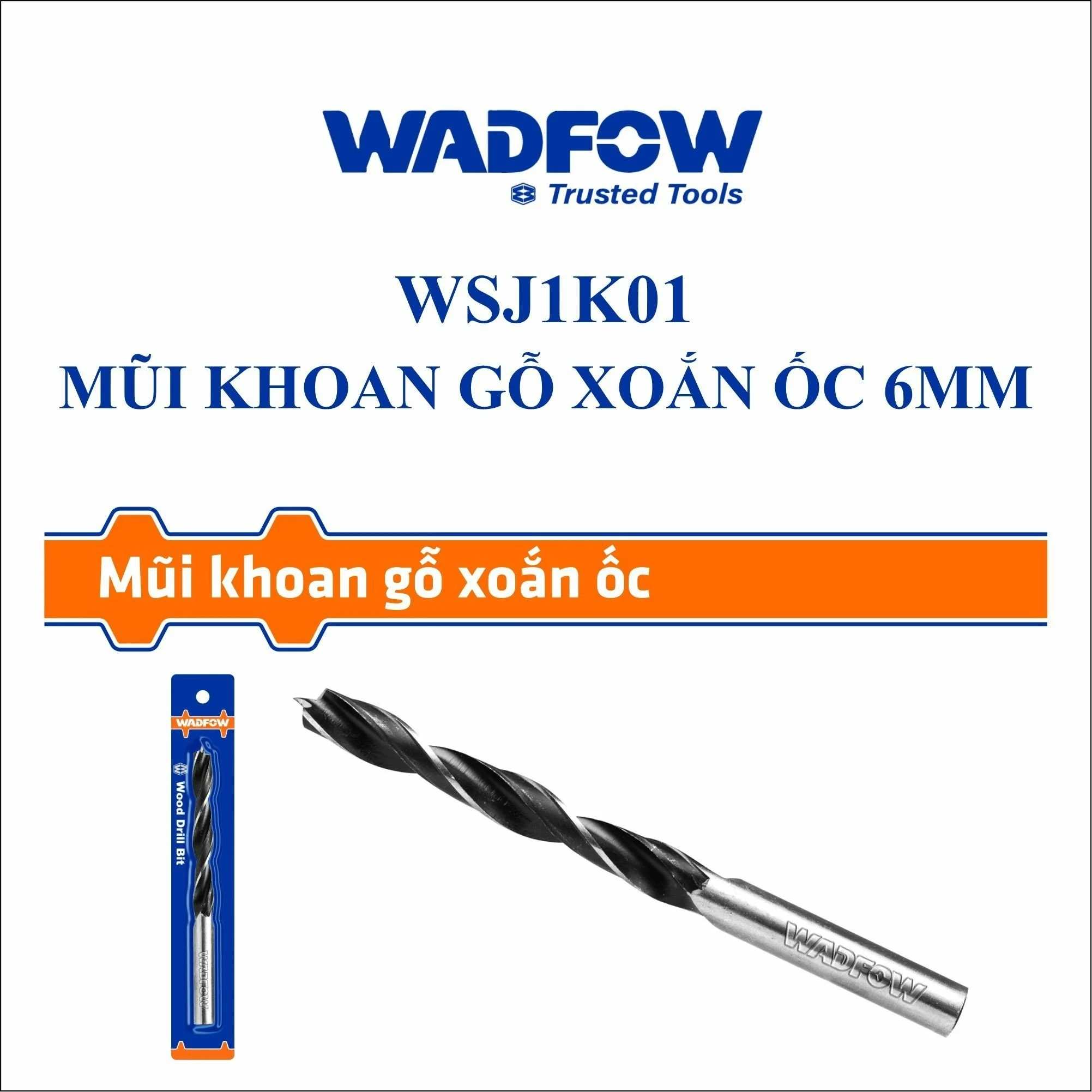 Hình ảnh 7 của mặt hàng Mũi khoan gỗ xoắn ốc 6mm Wadfow WSJ1K01