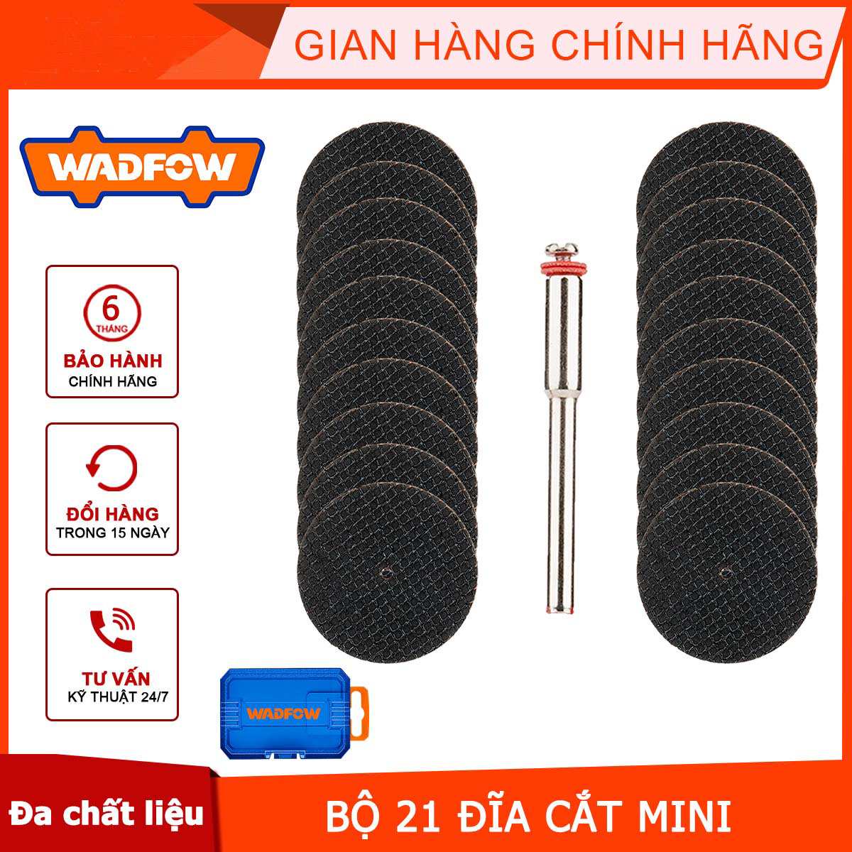 Hình ảnh 3 của mặt hàng Bộ 21 món phụ kiện mài mini Wadfow WRR3021