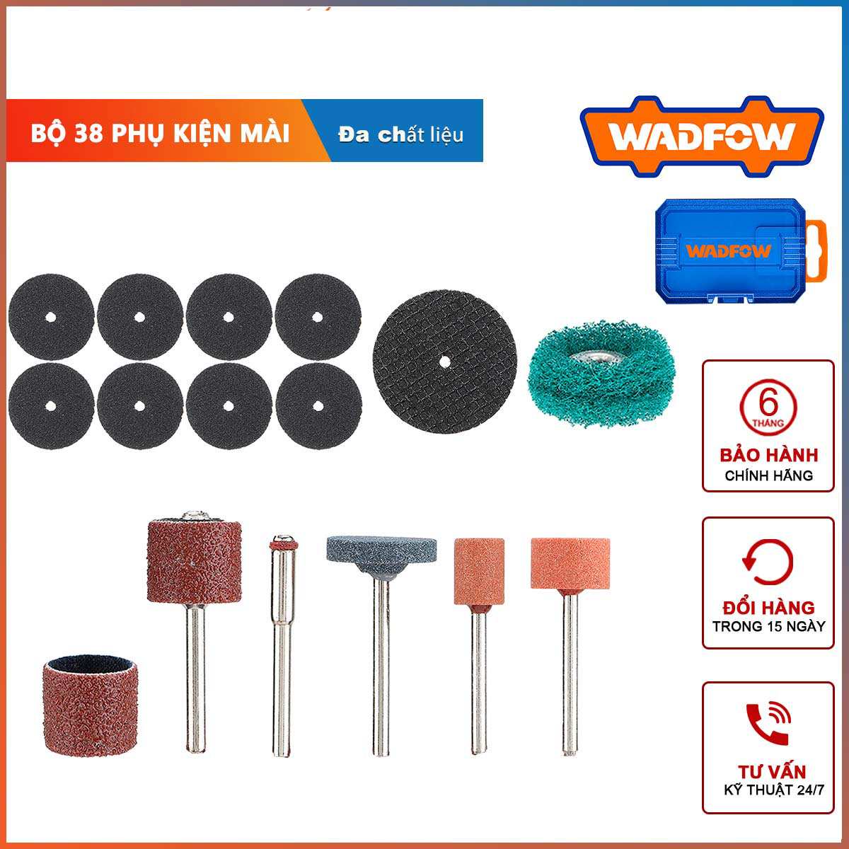 Hình ảnh 3 của mặt hàng Bộ 38 món phụ kiện mài mini Wadfow WRR5038