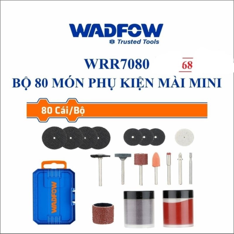 Hình ảnh 4 của mặt hàng Bộ 80 món phụ kiện mài mini Wadfow WRR7080