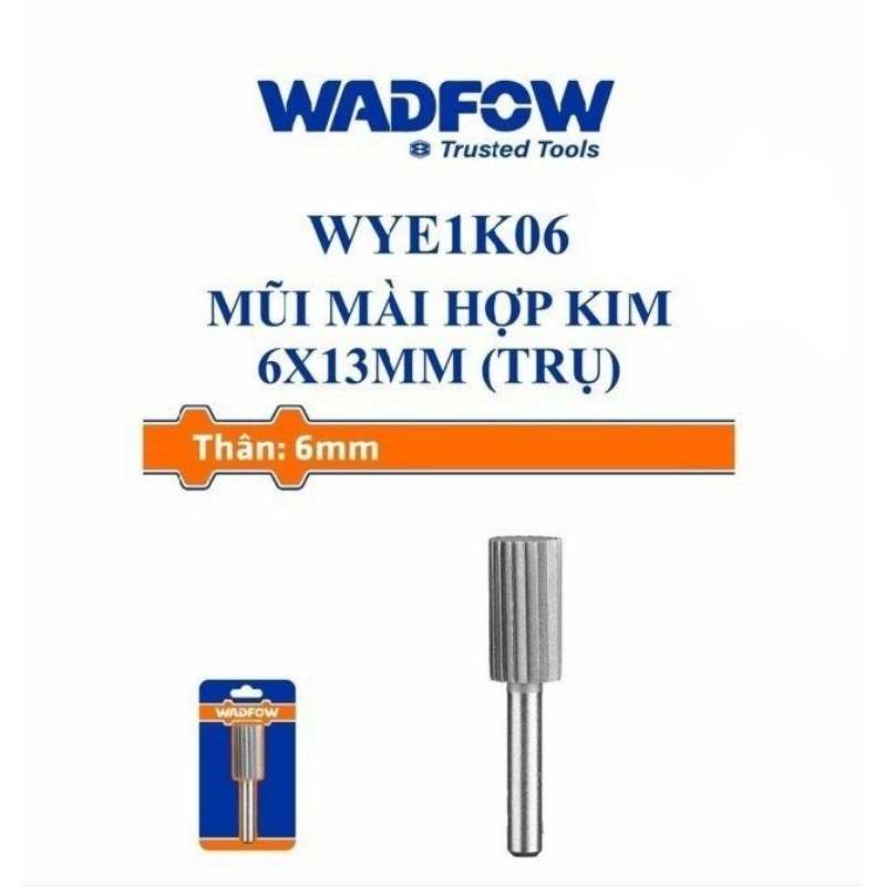 Hình ảnh 3 của mặt hàng Mũi mài hợp kim 6x13mm (trụ) Wadfow WYE1K06