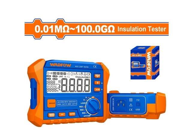 Hình ảnh 1 của mặt hàng Thiết bị kiểm tra dòng rò RCD/LOOP (0.1~100Ω) Wadfow WDM9506