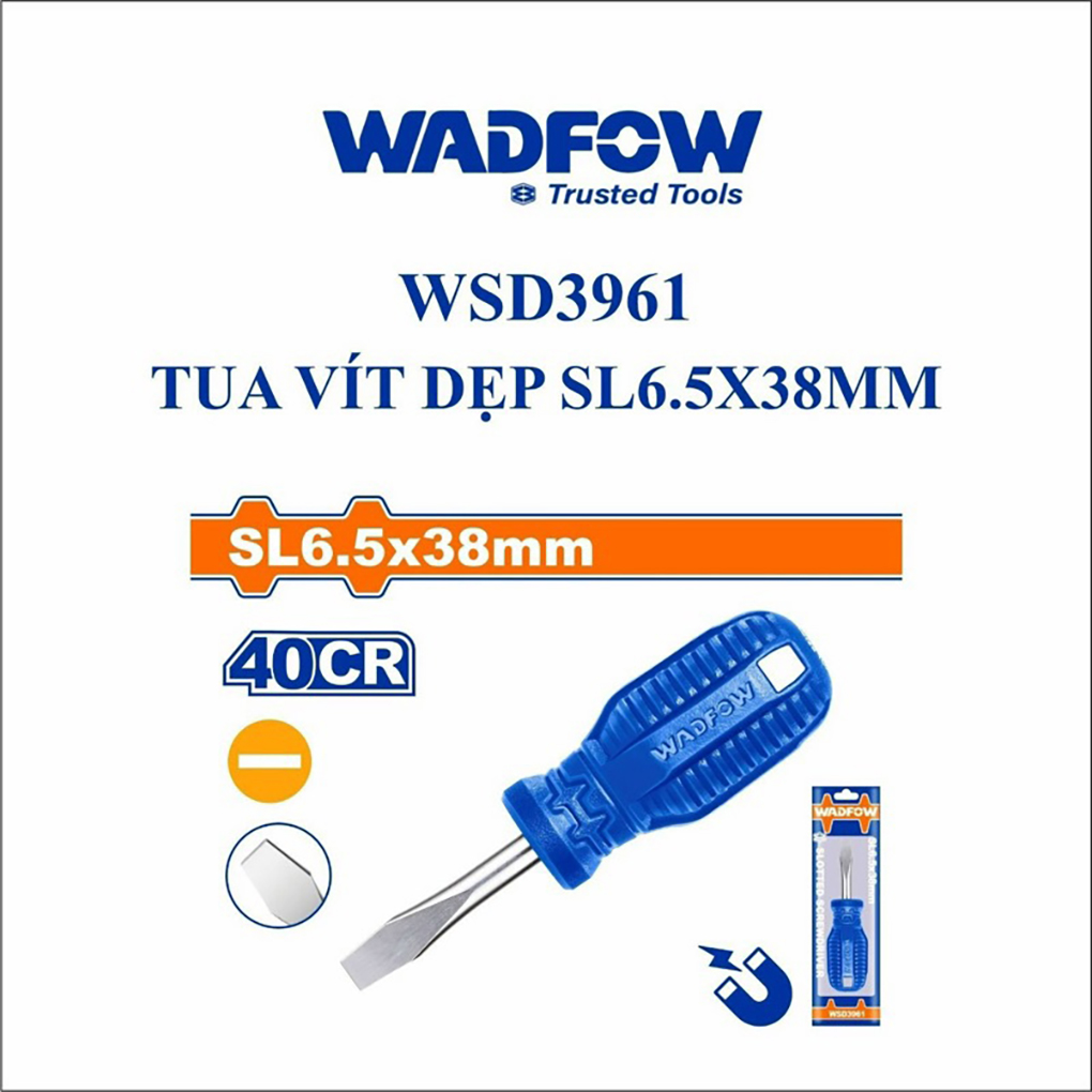 Hình ảnh 8 của mặt hàng Tua vít dẹp SL6.5x38mm wadfow WSD1261