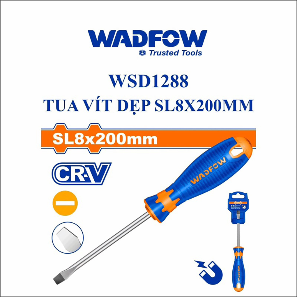 Hình ảnh 3 của mặt hàng Tua vít dẹp SL8x150mm wadfow WSD1286