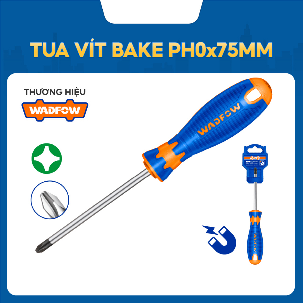 Hình ảnh 4 của mặt hàng Tua vít bake PH1x75mm wadfow WSD2213