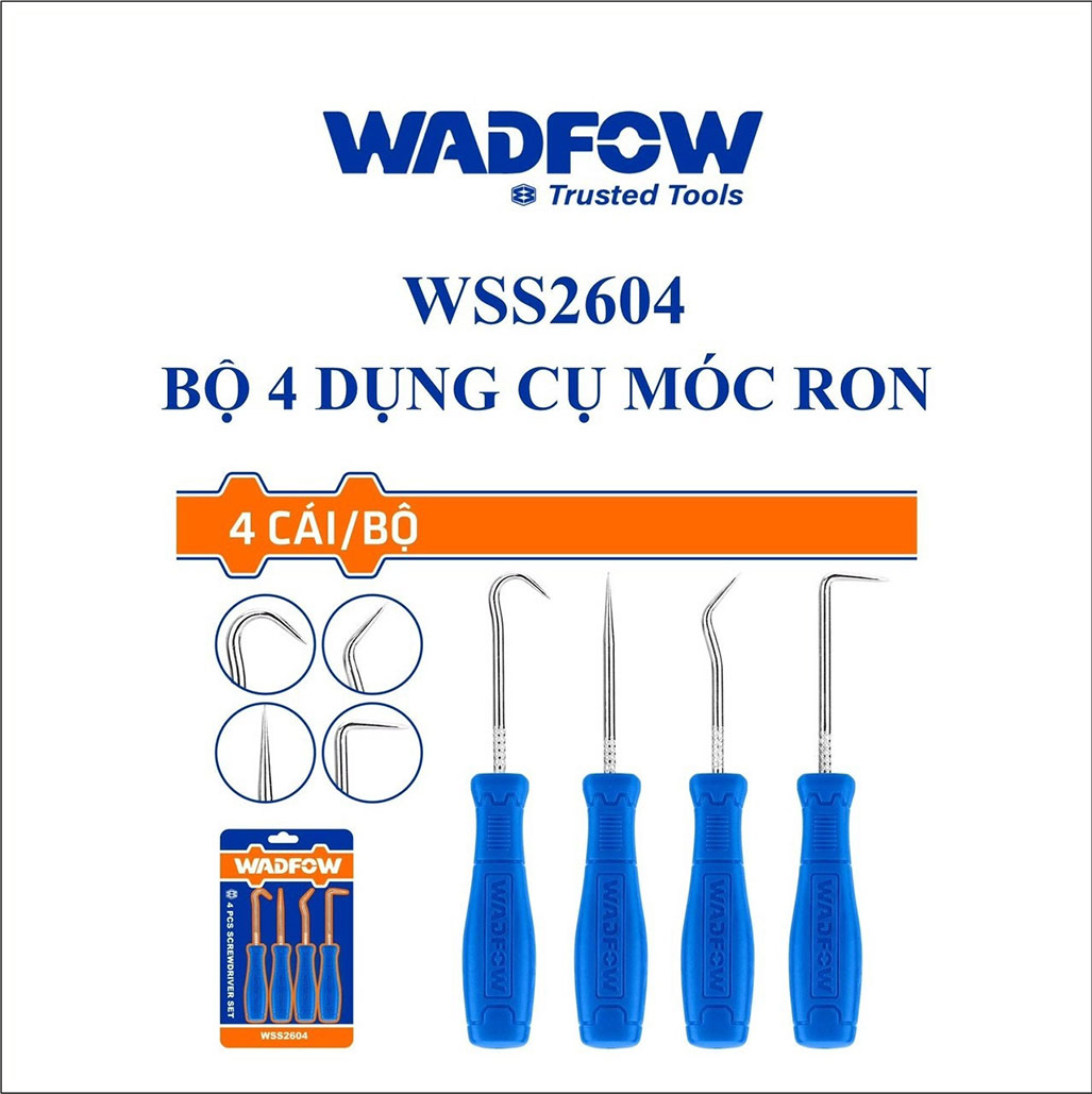 Hình ảnh 7 của mặt hàng Bộ 4 dụng cụ móc ron wadfow WSS2604