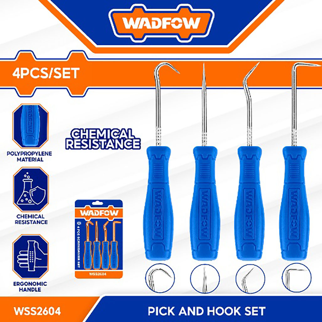 Hình ảnh 4 của mặt hàng Bộ 4 dụng cụ móc ron wadfow WSS2604