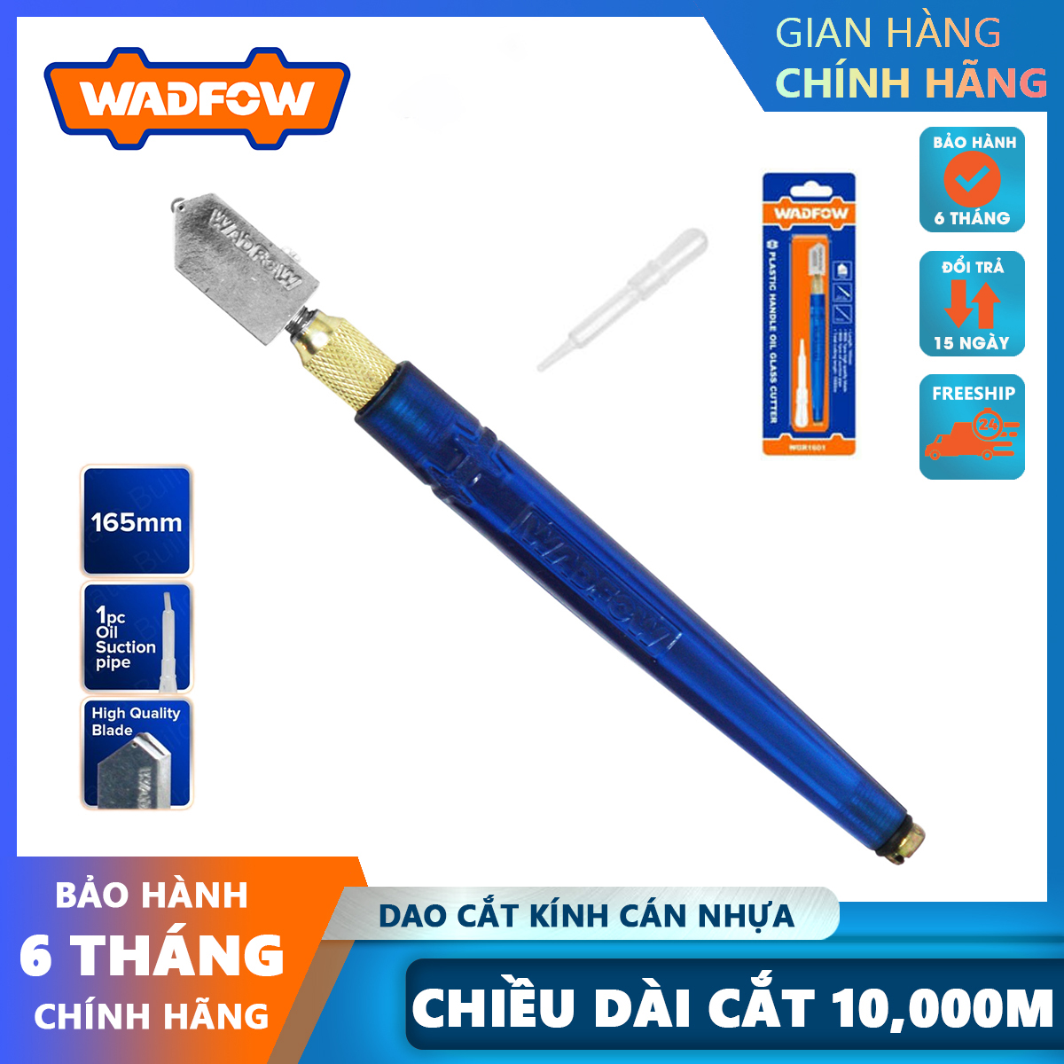 Hình ảnh 3 của mặt hàng Dụng cụ cắt kính 160mm wadfow WGR1601