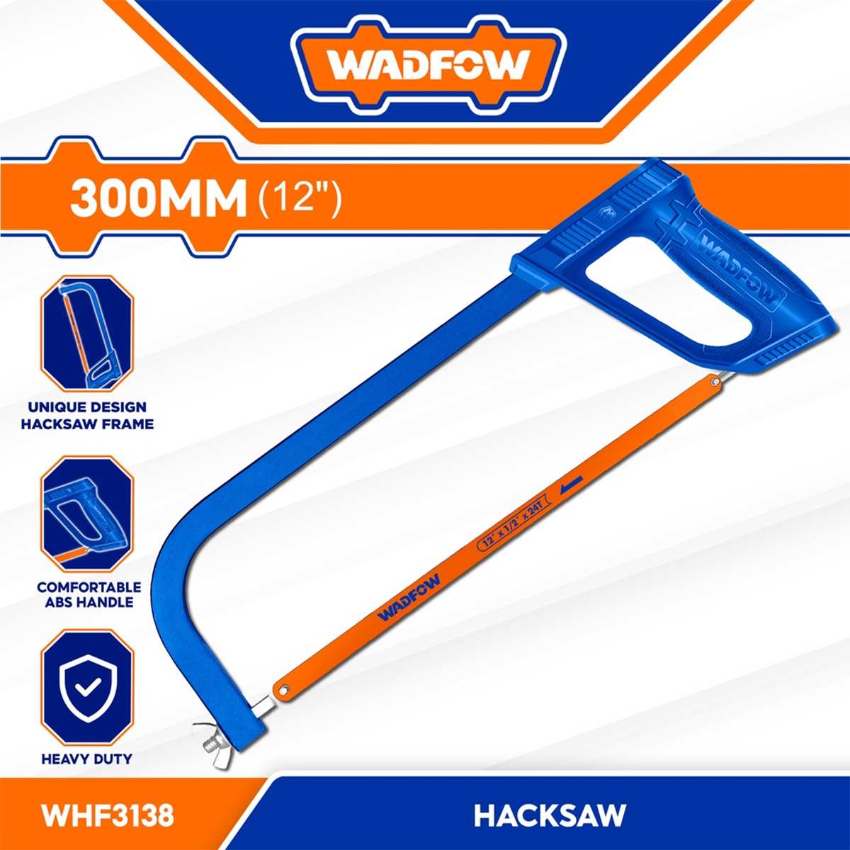 Hình ảnh 2 của mặt hàng Khung cưa sắt 300mm(12") wadfow WHF3138