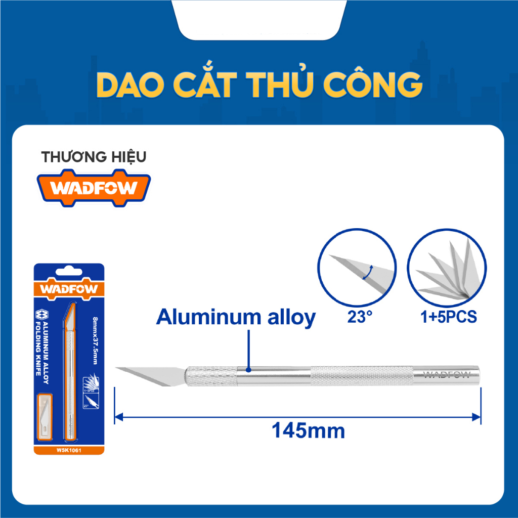 Hình ảnh 3 của mặt hàng Dao cắt thủ công 8x37.5mm wadfow WSK1061