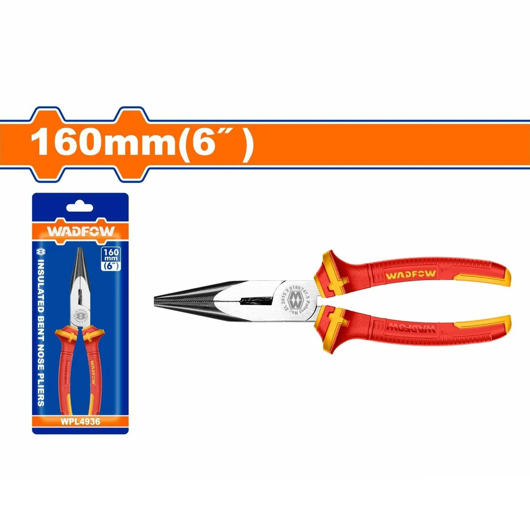 Hình ảnh 1 của mặt hàng Kềm mũi cong cách điện 6" Wadfow WPL4936