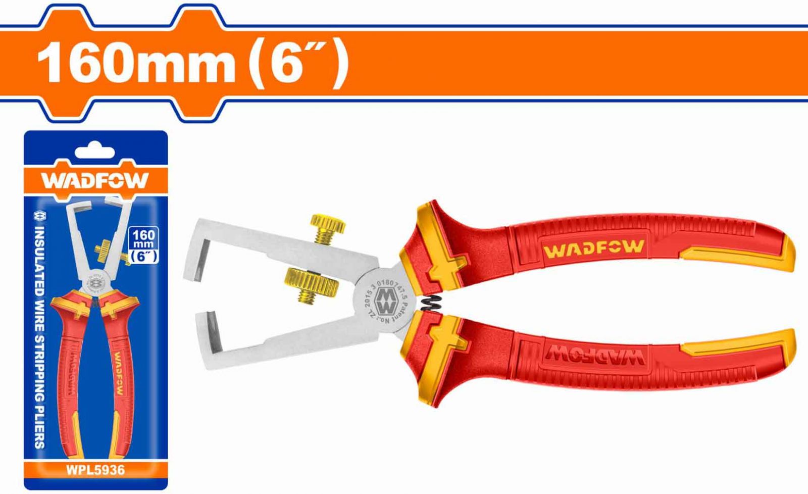 Hình ảnh 1 của mặt hàng Kềm tuốt dây điện cách điện 6" Wadfow WPL5936