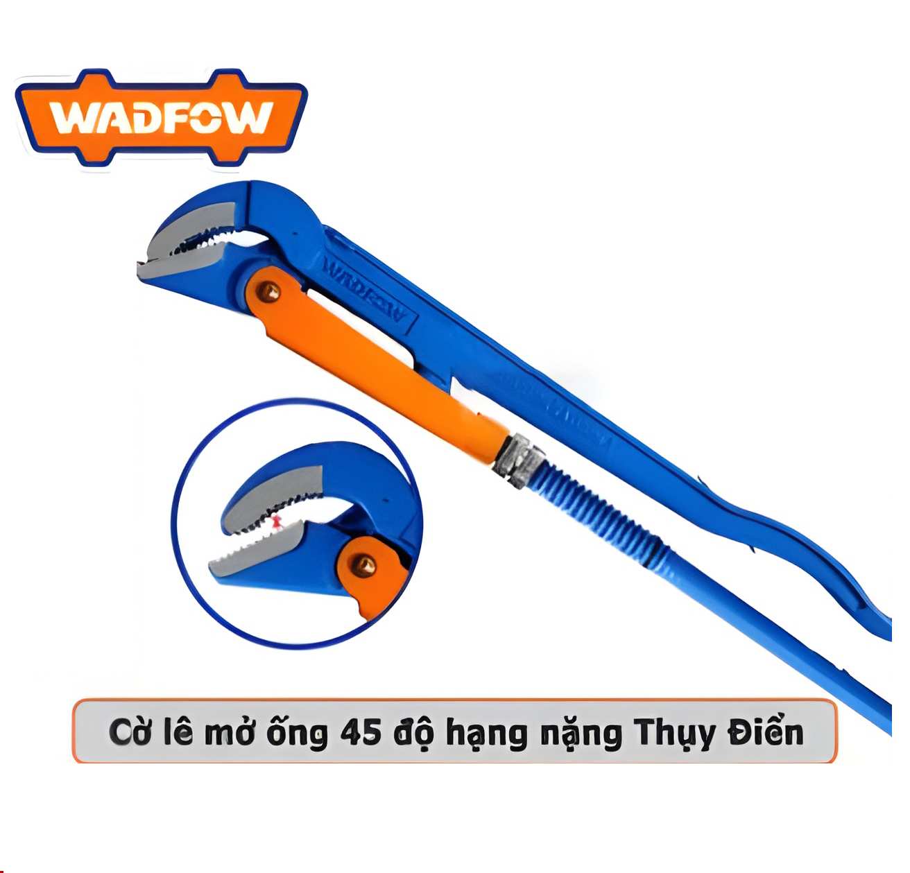 Hình ảnh 4 của mặt hàng Cờ lê mở ống 45 độ hạng nặng Thụy Điển 2" Wadfow WPW3102