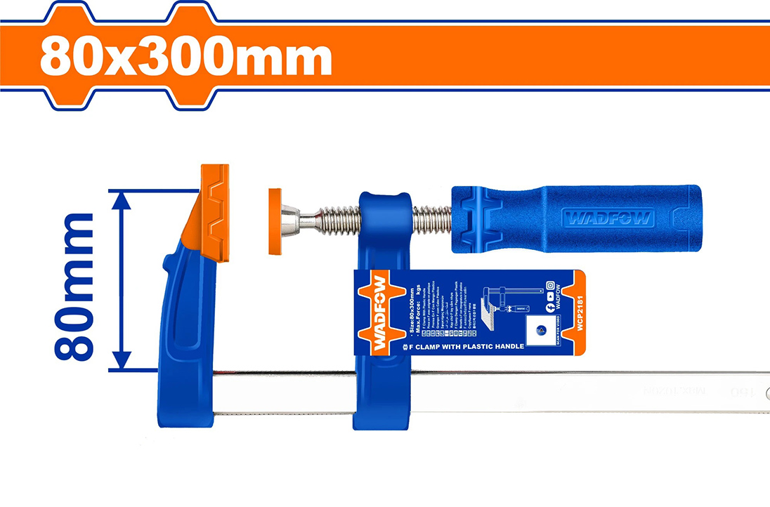 Hình ảnh 3 của mặt hàng Kẹp chữ F 80x200mm Wadfow WCP2181